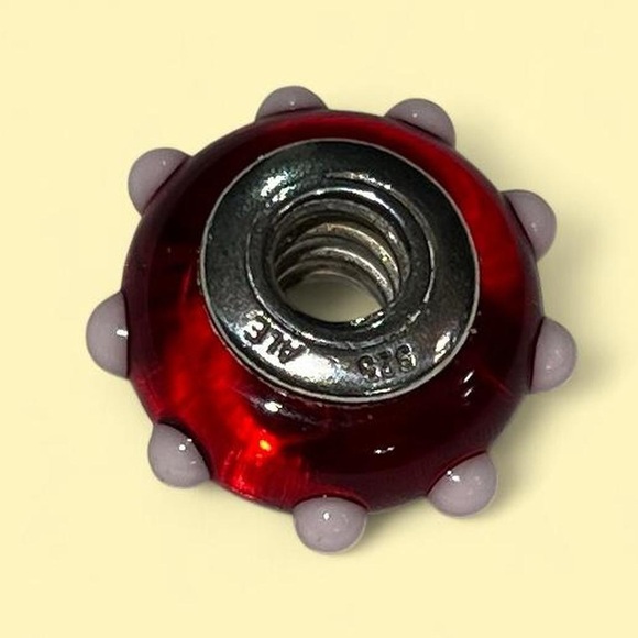 Pandora Red and White Polka Dot Charm - Picture 6 of 7